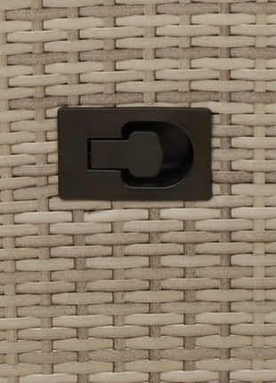 Tuinstoel verstelbaar met kussens poly rattan beige