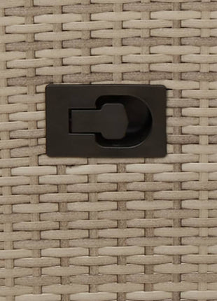 Tuinstoel verstelbaar met kussens poly rattan beige