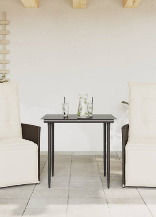 Tuinstoelen 2 st verstelbaar met kussens poly rattan bruin