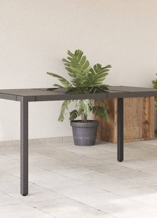 Tuintafel Met Houten Blad Poly Ratten En Acaciahout Zwart