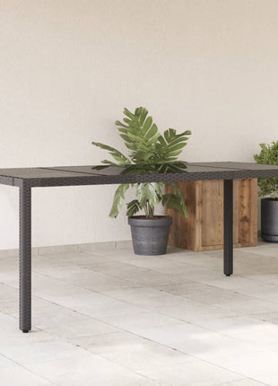 Tuintafel Met Houten Blad Poly Ratten En Acaciahout Zwart