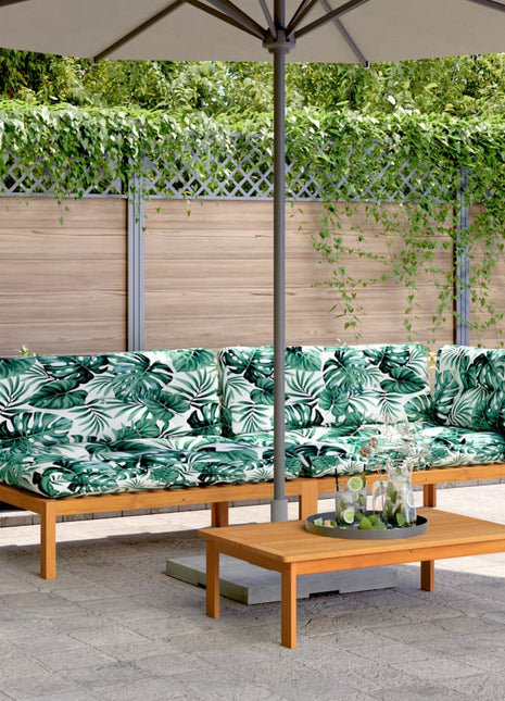 3-delige Loungeset pallet met kussens massief acaciahout