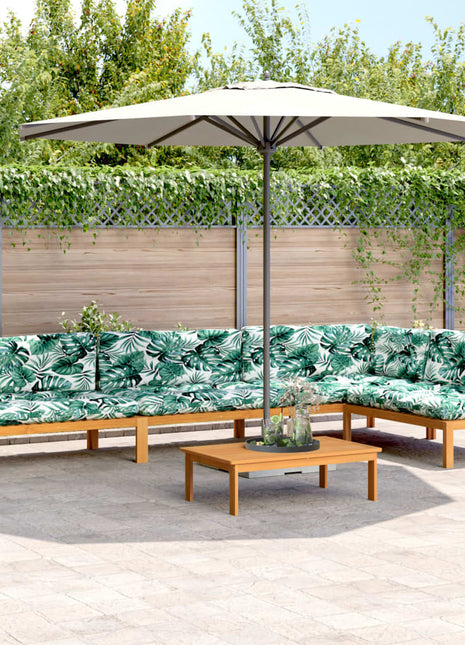 5-delige Loungeset pallet met kussens massief acaciahout