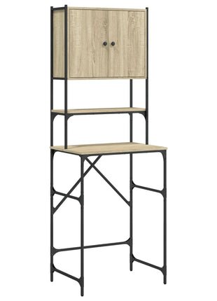 Wasmachinekast 68x48,5x194 cm sonoma eikenkleurig