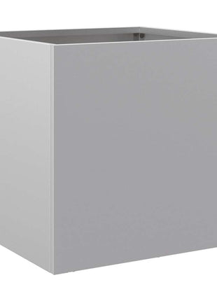 Plantenbakken 2 st 32x30x29 cm gegalvaniseerd staal zilverkleur