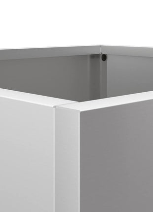 Plantenbakken 2 st 32x30x29 cm gegalvaniseerd staal zilverkleur