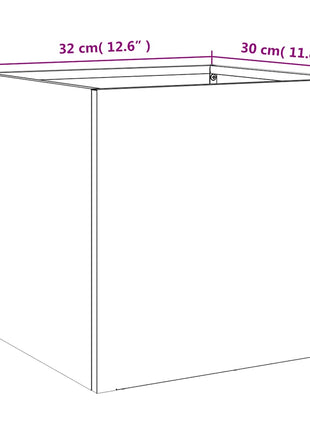 Plantenbakken 2 st 32x30x29 cm gegalvaniseerd staal zilverkleur