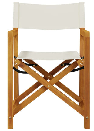 Tuinstoelen 8 st inklapbaar stof crèmewit