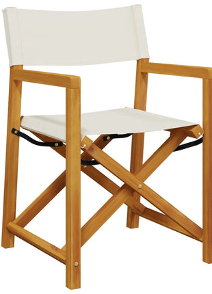 Tuinstoelen 8 st inklapbaar stof crèmewit