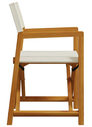 Tuinstoelen 8 st inklapbaar stof crèmewit