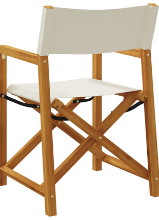 Tuinstoelen 8 st inklapbaar stof crèmewit
