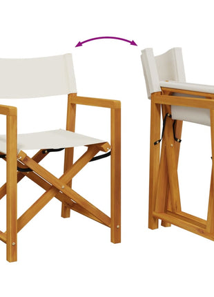 Tuinstoelen 8 st inklapbaar stof crèmewit