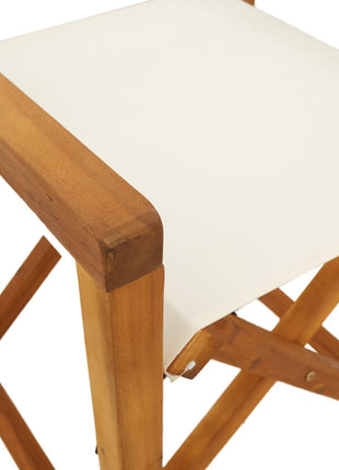Tuinstoelen 8 st inklapbaar stof crèmewit