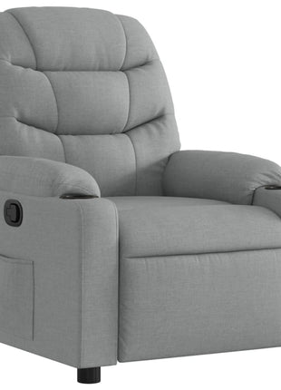 Fauteuil verstelbaar stof lichtgrijs