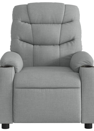 Fauteuil verstelbaar stof lichtgrijs
