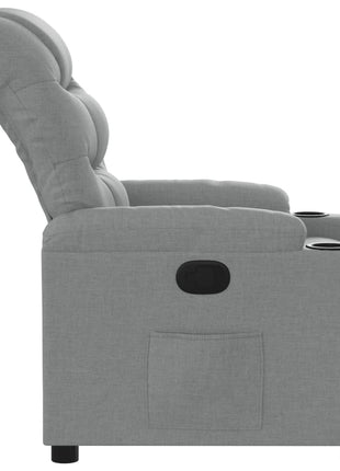 Fauteuil verstelbaar stof lichtgrijs