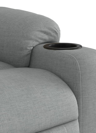 Fauteuil verstelbaar stof lichtgrijs