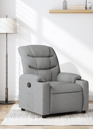 Fauteuil verstelbaar stof lichtgrijs