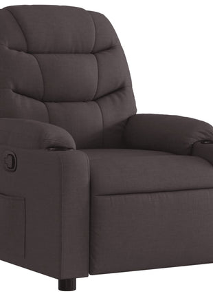 Fauteuil verstelbaar stof donkerbruin
