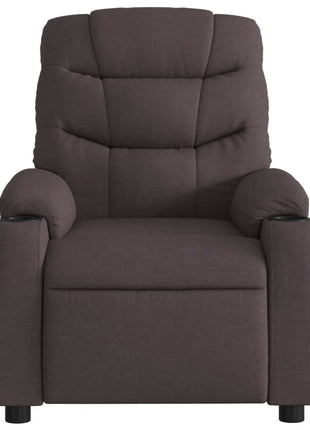 Fauteuil verstelbaar stof donkerbruin