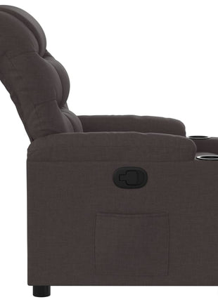 Fauteuil verstelbaar stof donkerbruin