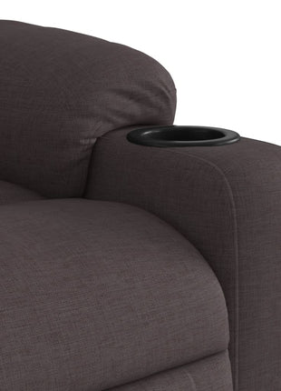 Fauteuil verstelbaar stof donkerbruin
