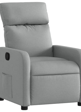 Fauteuil verstelbaar stof lichtgrijs