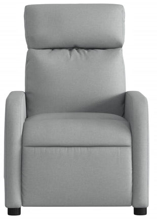 Fauteuil verstelbaar stof lichtgrijs