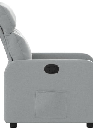 Fauteuil verstelbaar stof lichtgrijs