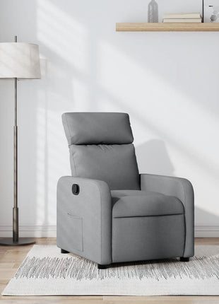 Fauteuil verstelbaar stof lichtgrijs