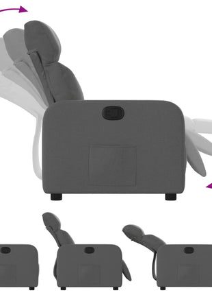 Fauteuil verstelbaar stof donkergrijs