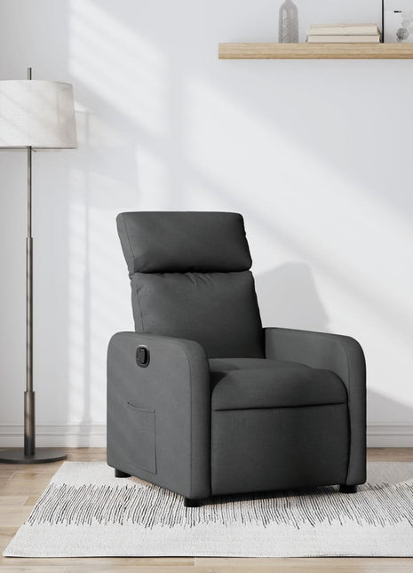 Fauteuil verstelbaar stof donkergrijs