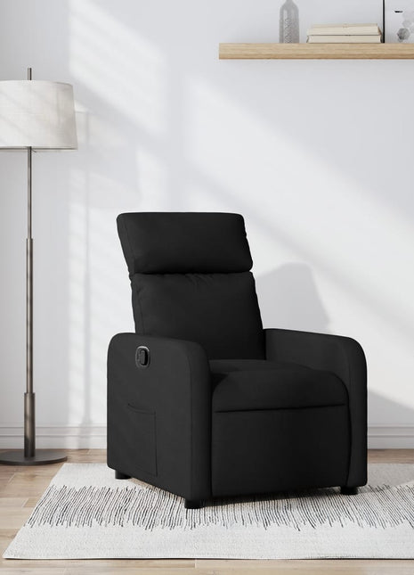 Fauteuil verstelbaar stof zwart