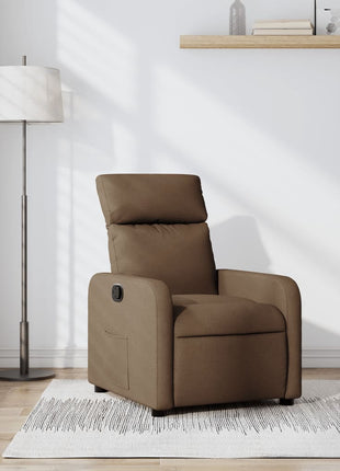 Fauteuil verstelbaar stof bruin