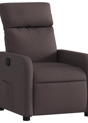 Fauteuil verstelbaar stof donkerbruin