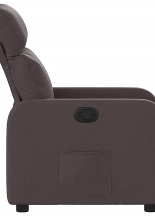 Fauteuil verstelbaar stof donkerbruin