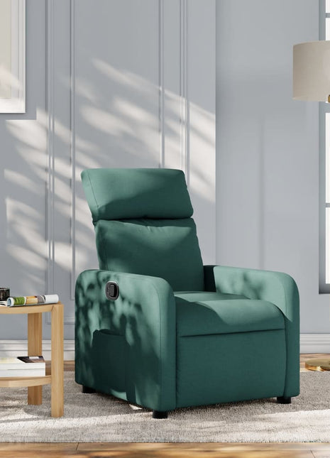 Fauteuil verstelbaar stof donkergroen