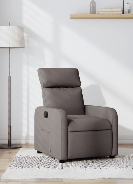 Fauteuil verstelbaar stof taupe