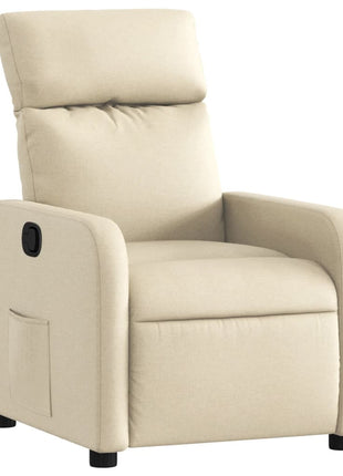 Fauteuil verstelbaar stof crèmekleurig