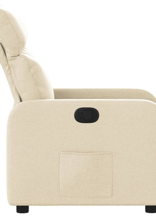Fauteuil verstelbaar stof crèmekleurig