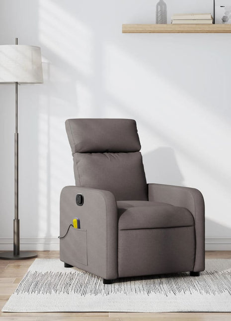 Massagestoel verstelbaar stof taupe