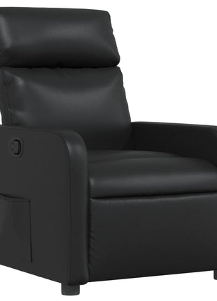 Fauteuil verstelbaar kunstleer zwart