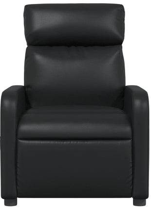 Fauteuil verstelbaar kunstleer zwart