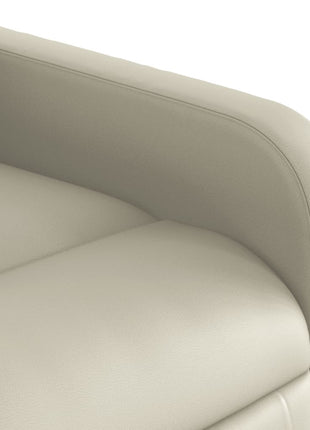 Fauteuil verstelbaar kunstleer crèmekleurig