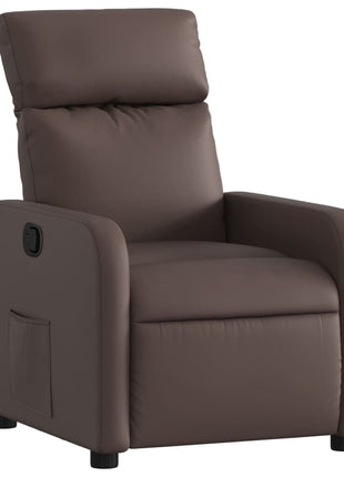 Fauteuil verstelbaar kunstleer bruin
