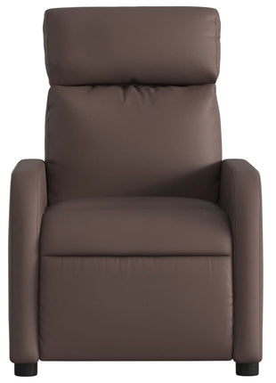 Fauteuil verstelbaar kunstleer bruin