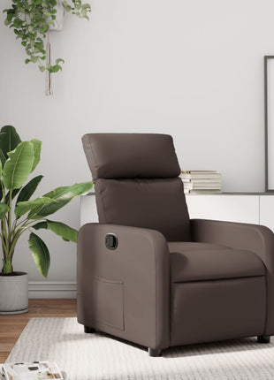 Fauteuil verstelbaar kunstleer bruin