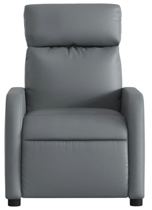 Fauteuil verstelbaar kunstleer grijs
