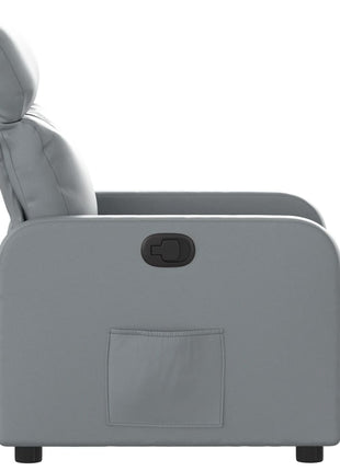 Fauteuil verstelbaar kunstleer grijs