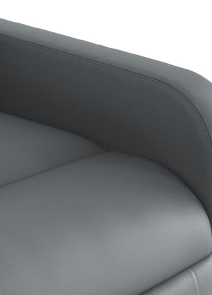 Fauteuil verstelbaar kunstleer grijs